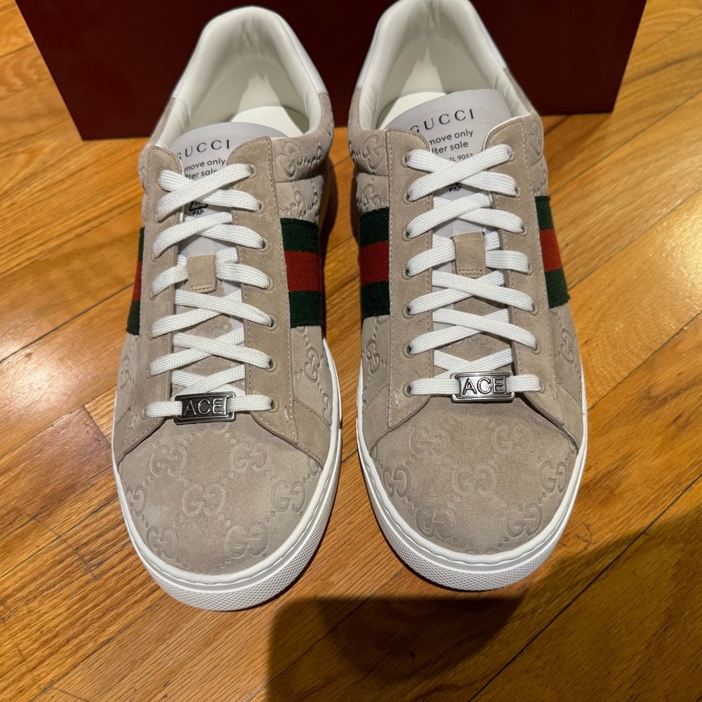 MEN'S GUCCI ACE SNEAKER WITH WEB